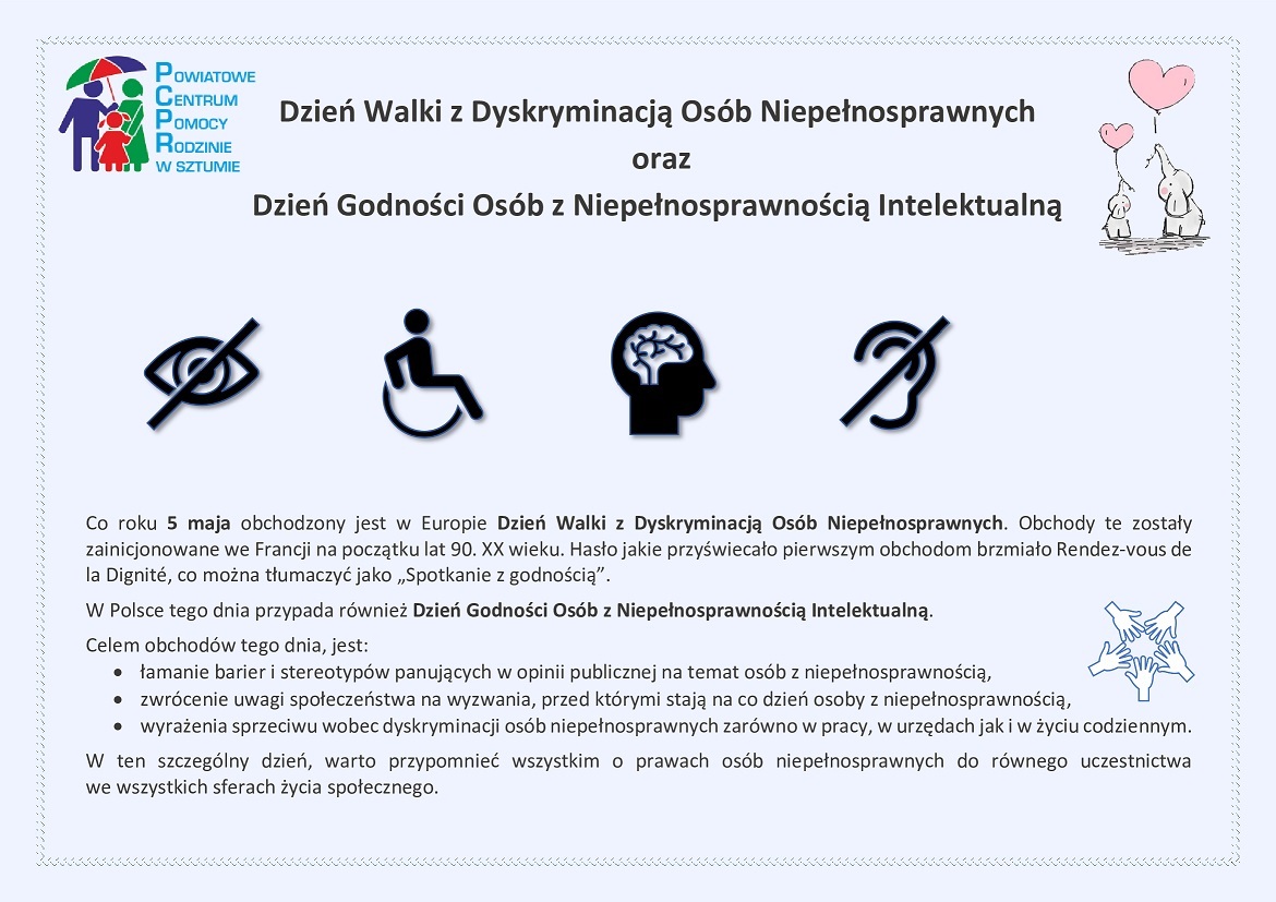 Dzień Walki z Dyskryminacją Osób Niepełnosprawnych oraz Dzień Godności Osób z Niepełnosprawnością Intelektualną